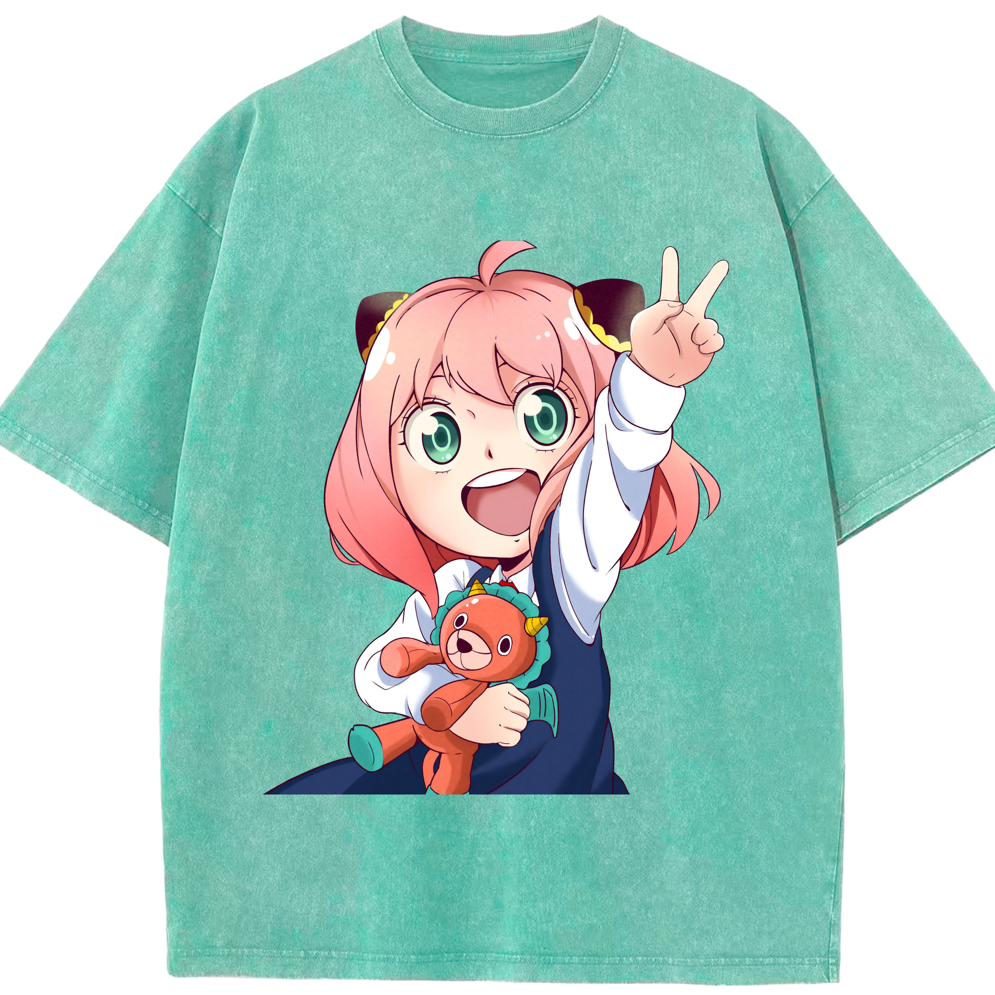 （画像用） SPY×FAMILY间谍家家酒 綿100% ヴィンテージ風 半袖Tシャツ（フロントプリント）